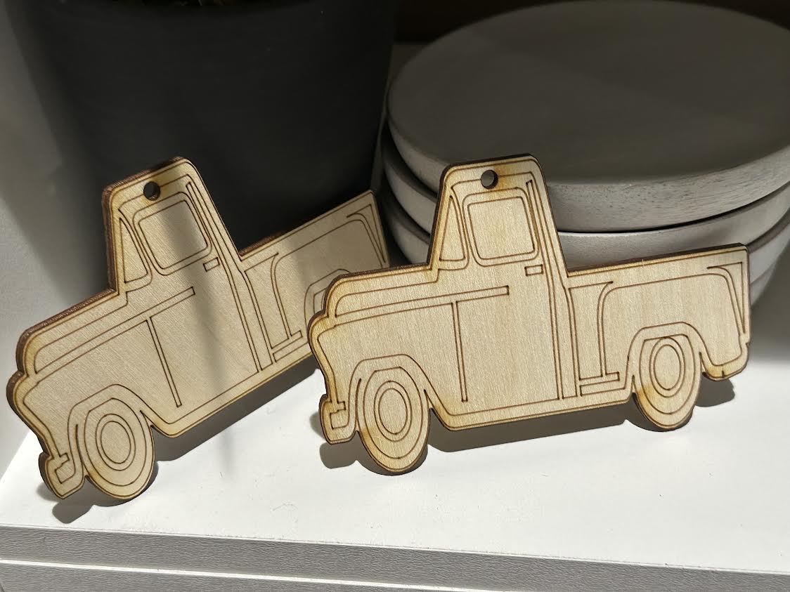 Truck Car Charm / Truck / Unfinished / Wooden Car Charms / Unfinished / DIY / Blank Charm