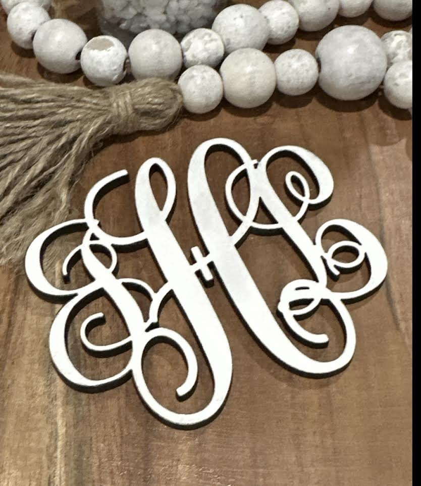 Unfinished Monogram /3 Letter Monograms / Wooden Monograms / DIY / Blank Charm / custom design / Letter Monograms/ Bar Charms / Bag Charms