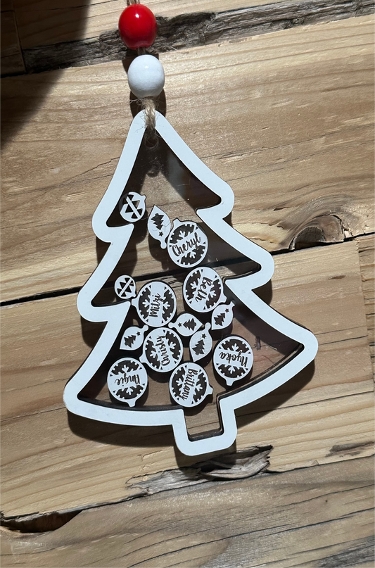 Christmas Tree Shaker / Personalized  Christmas Ornament / Personalized / Family Ornament /Employee Ornament