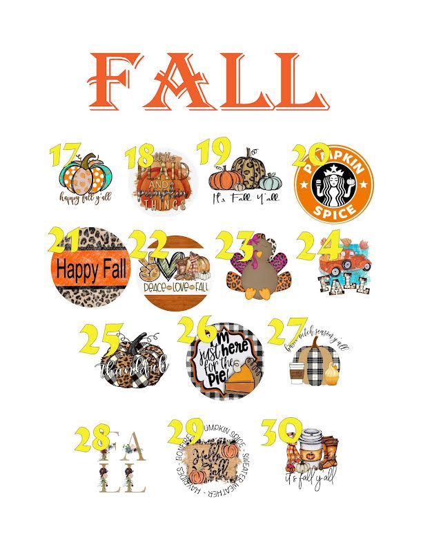 Fall  / Fall Cardstock Rounds /Fresheners cardstock/ Cardstock / Embellishments