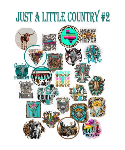 #2 of Just a Little Country / Country Cardstock Rounds /Fresheners cardstock/ Cardstock / Embellishments