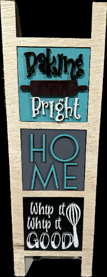 Home  Leaning  Ladder decor, interchangeable sign, Baking / Kitchen / Home / deco, wooden signs, decor