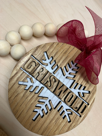 Personalized Christmas Ornament Laser Cut