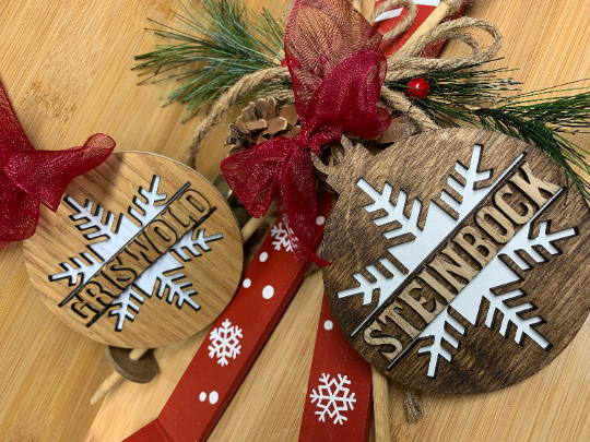 Personalized Christmas Ornament Laser Cut