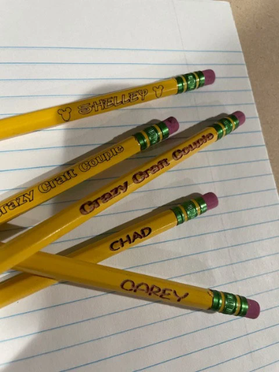 Personalized Dixon Ticonderoga #2 Pencils / Dozen / Engraved Pencils / School Pencils