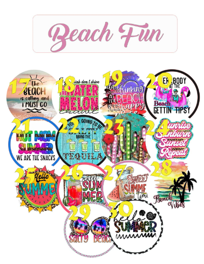 #2 Beach Fun/ Beach Summer / Beach /   Cardstock Rounds /Fresheners cardstock/ Cardstock / Embellishments